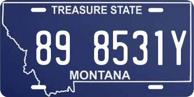 MT license plate 898531Y