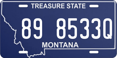 MT license plate 898533Q