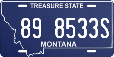 MT license plate 898533S