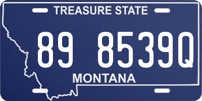 MT license plate 898539Q