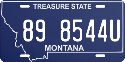 MT license plate 898544U