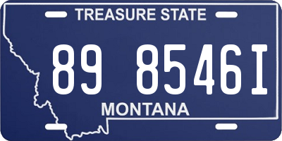 MT license plate 898546I