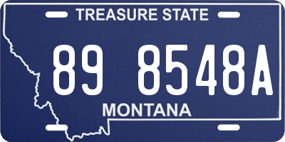 MT license plate 898548A