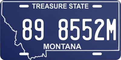 MT license plate 898552M