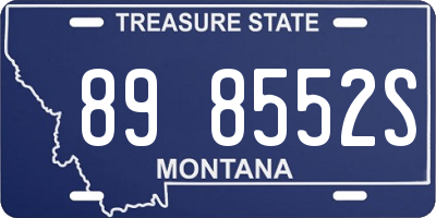 MT license plate 898552S