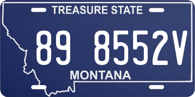 MT license plate 898552V