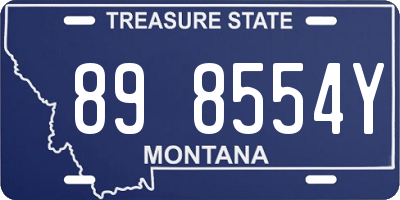 MT license plate 898554Y