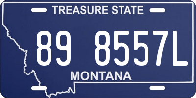 MT license plate 898557L