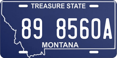 MT license plate 898560A