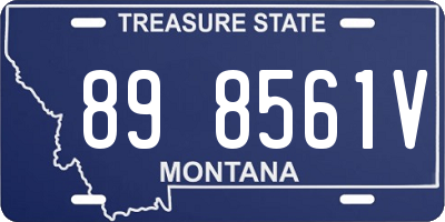 MT license plate 898561V