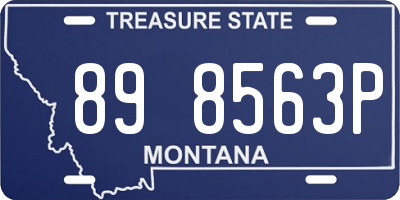 MT license plate 898563P
