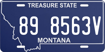 MT license plate 898563V
