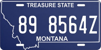 MT license plate 898564Z