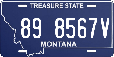 MT license plate 898567V