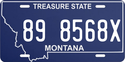 MT license plate 898568X