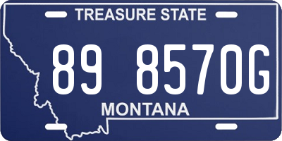 MT license plate 898570G