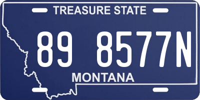 MT license plate 898577N