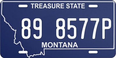 MT license plate 898577P
