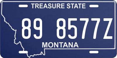 MT license plate 898577Z