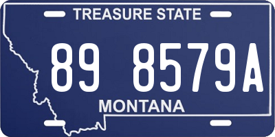 MT license plate 898579A