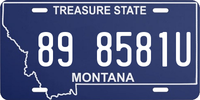 MT license plate 898581U