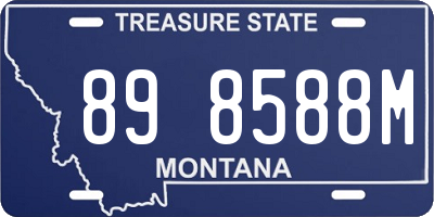 MT license plate 898588M