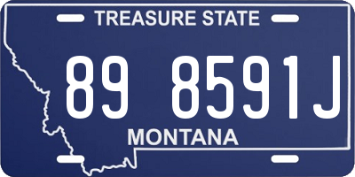 MT license plate 898591J