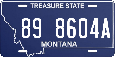 MT license plate 898604A