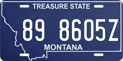 MT license plate 898605Z