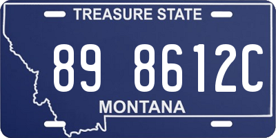MT license plate 898612C
