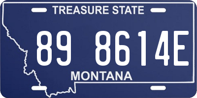 MT license plate 898614E