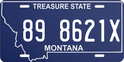 MT license plate 898621X
