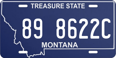 MT license plate 898622C