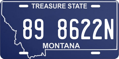 MT license plate 898622N