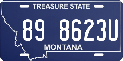 MT license plate 898623U