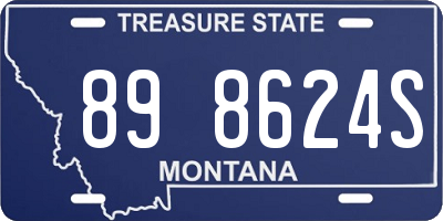 MT license plate 898624S