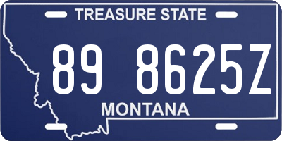 MT license plate 898625Z