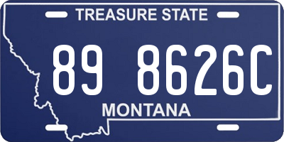 MT license plate 898626C