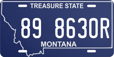MT license plate 898630R