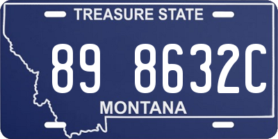 MT license plate 898632C