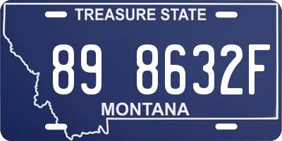 MT license plate 898632F