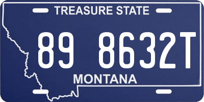 MT license plate 898632T