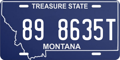 MT license plate 898635T