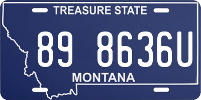 MT license plate 898636U