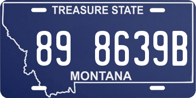 MT license plate 898639B