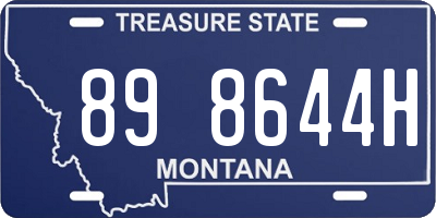 MT license plate 898644H