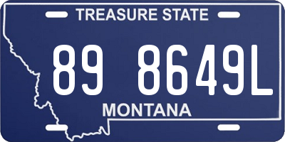 MT license plate 898649L