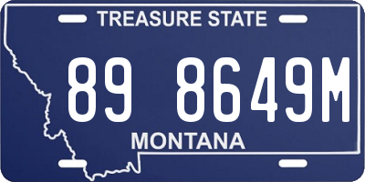 MT license plate 898649M