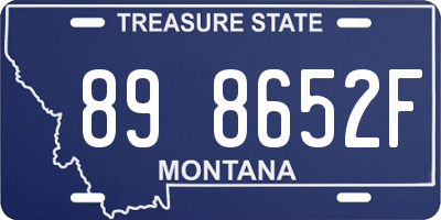 MT license plate 898652F