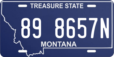 MT license plate 898657N